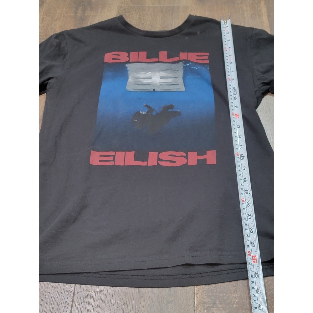 Billie Eilish Hit Me Hard and Soft Album Black Graphic T-Shirt Mens Medium 2024